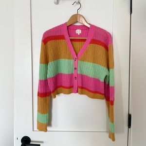 Urban Outfitters Striped Cropped Cardigan